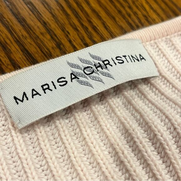 Button down sequin pale baby pink cardigan size medium - Picture 10 of 14